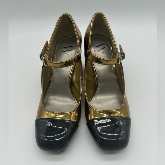 Worthington Wor Larcie Gold Multi Mary Jane Block Heels | Size 7M | NWB| Vegan - Picture 5 of 12